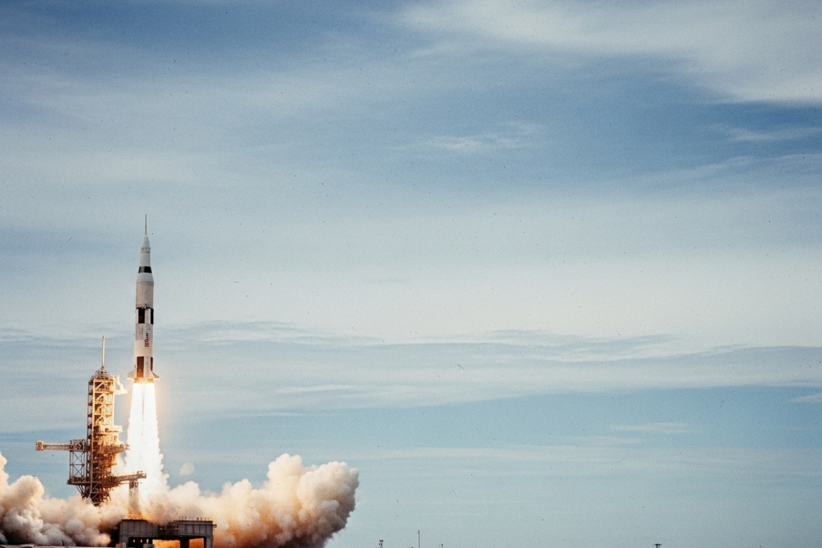 rakieta startująca w kosmos symbolizująca wzrosty i efektywny marketing w 2026 roku